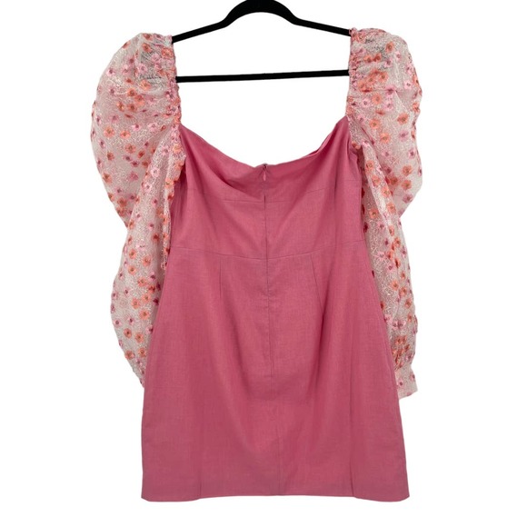 Atoir Womens Madison Mini Dress Primrose Pink US 10 Puff Sleeve Barbiecore - Picture 8 of 13